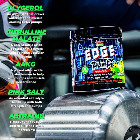 EDGE PUMP – All-Star Nitric Oxide Pump Formula | Max-Dose NO Boosters for Extreme Muscle Pumps | Stimulant-Free (Vein Nectar) in Saudi Arabia