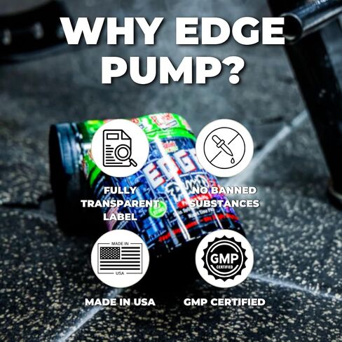 EDGE PUMP – All-Star Nitric Oxide Pump Formula | Max-Dose NO Boosters for Extreme Muscle Pumps | Stimulant-Free (Vein Nectar) in Saudi Arabia