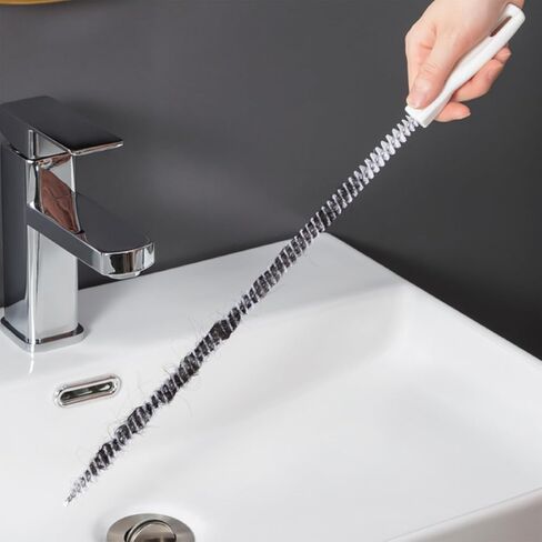 Flexible Drain Cleaning Brush, Pipe Clog Remover Tool for Kitchen Sink, Bathroom, and Tub, Hair Unclogging Cleaner in Saudi Arabia