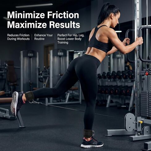 2Pcs Fitness Ankle Strap for Cable Machine, Ankle Straps Resistance Bands Comfortable Padded Ankles Wrist Cuffs Kickbacks Glute Workouts for Cable Machine Gym Foot Leg Training Brace Support in Saudi Arabia