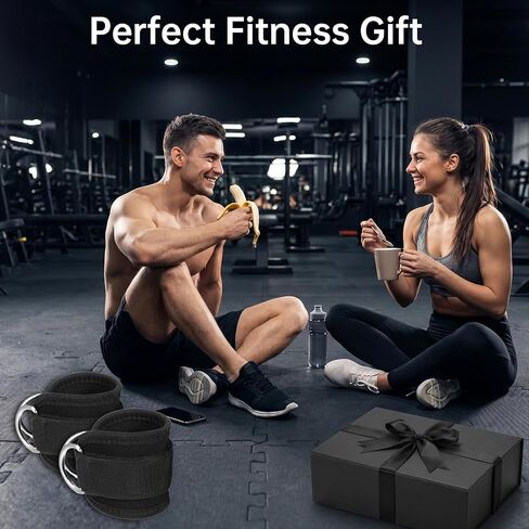 2Pcs Fitness Ankle Strap for Cable Machine, Ankle Straps Resistance Bands Comfortable Padded Ankles Wrist Cuffs Kickbacks Glute Workouts for Cable Machine Gym Foot Leg Training Brace Support in Saudi Arabia