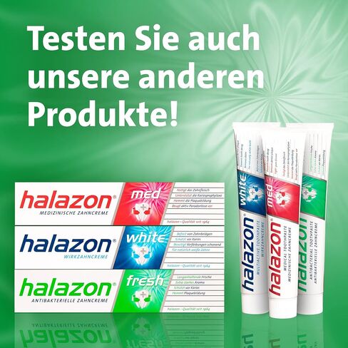 Halazon Fresh Toothpaste 75 ml (2.53 fl oz) – Long-Lasting Fresh Breath Toothpaste – Antibacterial Oral Care with Menthol – Daily Protection – German Oral Care Brand in Saudi Arabia