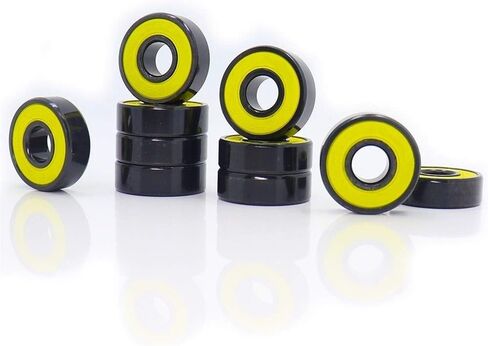 Bearings 10Pcs 608RS Inline Skate Bearing ABEC-9 Yellow V Sealed Steel Cage Ball 608 2RS Speed Smooth with Oil in Kuwait