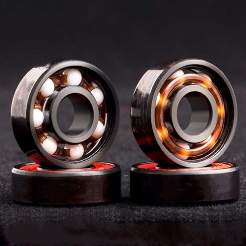 محامل 8 قطعة 608 محمل تزلج سيراميك هجين ABEC-9 مضمن للوحة التزلج الطويلة HandSpinner in Kuwait
