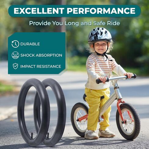 2 Pcs,Premium 14X1.75/1.90/1.95/2.0/2.10/2.125 Bike Tubes,Compatible for 14x1.75 to 2.125 Bike Tire,with 32mm Schrader Valve,Butyl Rubber,Used for Mountain,Cruiser,City and Road Kid Bikes in Kuwait