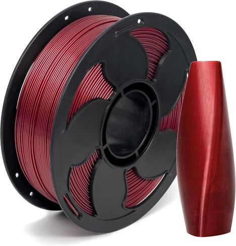 Metal Wine Red PETG Filament 1.75mm High Intensity 3D Printer Filament, 1kg (2.2lbs) Spool Toughness Enhanced Metallic PETG 3D Printing Filament Beginner Friendly in Kuwait
