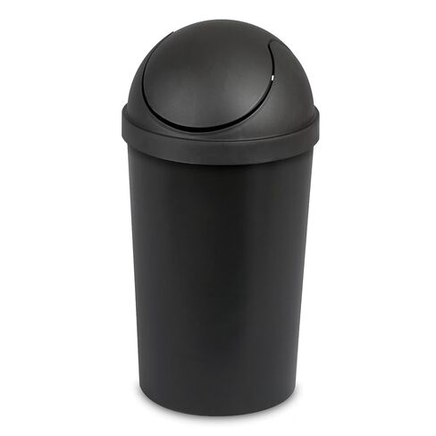Bathroom Trash Can, 3 Gallon Small Plastic Garbage Bucket Bin with Swing Top Lid,Space-Saving Design, Odor-Control & Easy Clean, Modern Matte Black in Kuwait