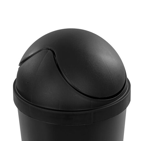 Bathroom Trash Can, 3 Gallon Small Plastic Garbage Bucket Bin with Swing Top Lid,Space-Saving Design, Odor-Control & Easy Clean, Modern Matte Black in Kuwait