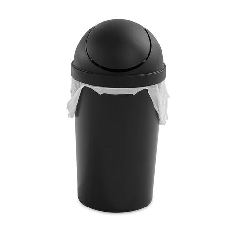 Bathroom Trash Can, 3 Gallon Small Plastic Garbage Bucket Bin with Swing Top Lid,Space-Saving Design, Odor-Control & Easy Clean, Modern Matte Black in Kuwait