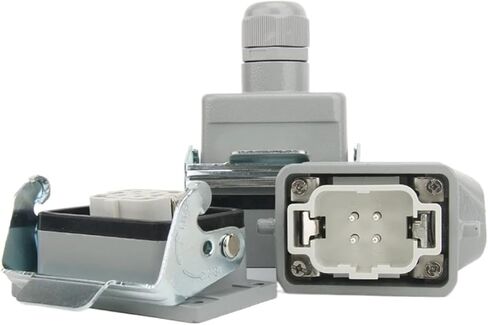 Heavy-Duty Connector Rectangular HDC HE 024 01 Aviation Plug hot Runner Machine Tool Plug-in Socket 16A(32core Double Buckle) in Kuwait