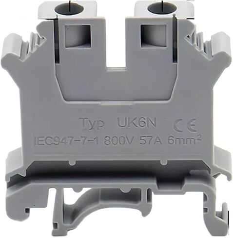 Terminal block screw clamp connector brass wiring voltage(UK-6N X 50Pcs,Blue) in Kuwait