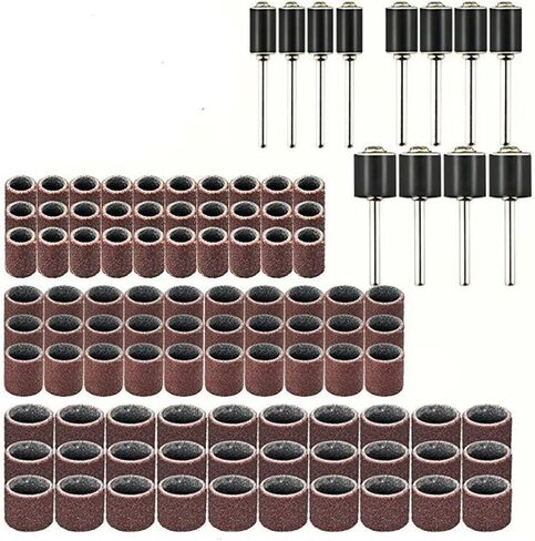 102 pcs Sanding Band Sand Drum Rotary Abrasive Sanding Ring Grinding Polishing Tool for Various Crafting Industries in Kuwait