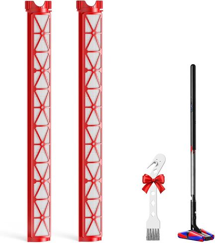 عبوتان من قطع غيار فلتر SV50 المتوافقة مع مكنسة Dyson PencilVacᵀᴹ Fluffycones اللاسلكية، أجزاء فلتر Vac مع فرشاة تنظيف واحدة in Kuwait