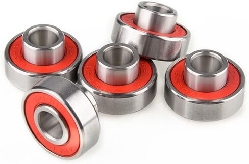 Bearings 16pcs 608-2rs Inline Roller Skate Wheel Bearing Skateboard Integral 8x22x12.6mm with Shaft(Rojo) in Kuwait