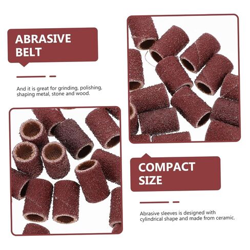 Zerodeko 80# Grit Sanding Bands for Nail -Piece Abrasive Sleeves for Manicure Tools Compatible Electric Files and Nail Drills in Kuwait