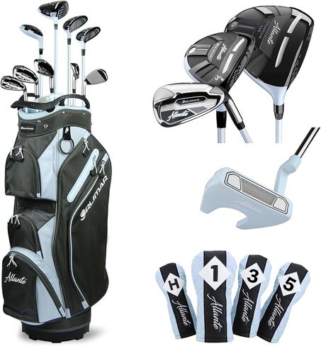 Orlimar Allante Women’s Complete Golf Club Package Set, Right/Left Handed Includes Titanium Driver, Fairway Woods, Hybrid, Irons, Mallet Putter, Cart Bag, 4 Head Covers in Kuwait