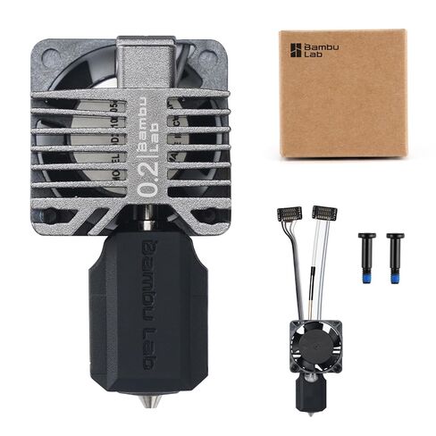 Bamboo Original X1 Carbon/X1/X1C 0.2mm Stainless Steel Hotend Complete Kit with Fan,Full Assembly Hot End Kit for Bambu Lab X1 Series 3D Printer in Kuwait