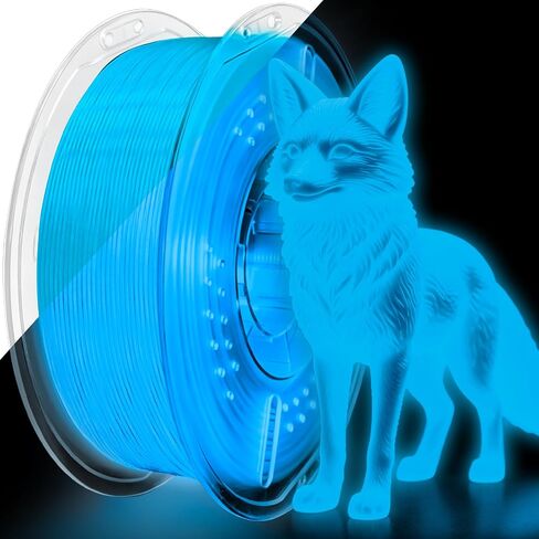 يتوهج في الظلام PLA+ خيوط طابعة ثلاثية الأبعاد، مضيئة بألوان قوس قزح نابضة بالحياة ومشرقة PLA+ خيوط 1.75 مم، خيوط طباعة ثلاثية الأبعاد لمعظم طابعات FDM ثلاثية الأبعاد، مثالية لديكورات عيد الميلاد - بكرة 1 كجم in Kuwait