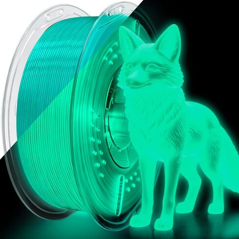 يتوهج في الظلام PLA+ خيوط طابعة ثلاثية الأبعاد، مضيئة بألوان قوس قزح نابضة بالحياة ومشرقة PLA+ خيوط 1.75 مم، خيوط طباعة ثلاثية الأبعاد لمعظم طابعات FDM ثلاثية الأبعاد، مثالية لديكورات عيد الميلاد - بكرة 1 كجم in Kuwait