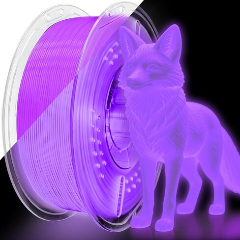 يتوهج في الظلام PLA+ خيوط طابعة ثلاثية الأبعاد، مضيئة بألوان قوس قزح نابضة بالحياة ومشرقة PLA+ خيوط 1.75 مم، خيوط طباعة ثلاثية الأبعاد لمعظم طابعات FDM ثلاثية الأبعاد، مثالية لديكورات عيد الميلاد - بكرة 1 كجم in Kuwait