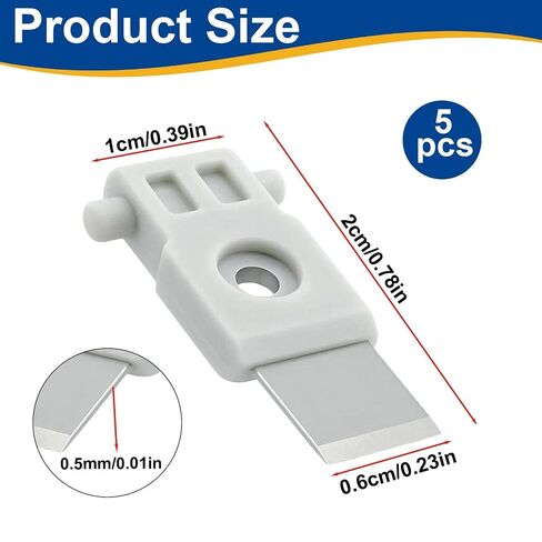 5 Pcs Replacement Filament Cutter Blade for Bambu Lab X1/P1/A1 Series 3D Printers Precision Metal Cutting Blades 3D Printer Nozzle Maintenance Parts Kit Prevent Filament Jams Compatible Accessories | filament cutter in Kuwait