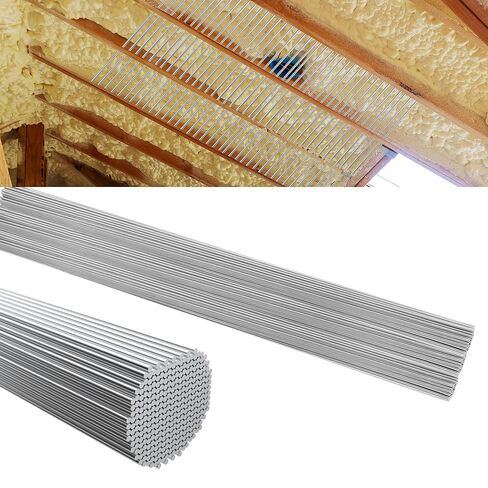 U0U 180 Pcs 16 Inch Insulation Support Wire,Metal Insulation Support Rods,Stainless Steel Metal Insulated Wire for Attic,Garage,Basement Insulation,Ceiling Insulation (180, 16Inch) in Saudi Arabia
