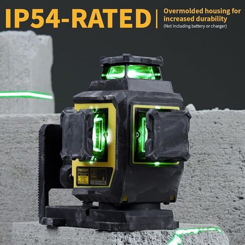 Firecore Laser Level 360 Self Leveling with 60" Tripod, 1/13" High Accuracy, Outdoor Pulse Mode to 197 Ft, Rechargeable Green Cross Line Lazer Leveler Tool for Construction, Home Renovation - F95T-XG in Kuwait
