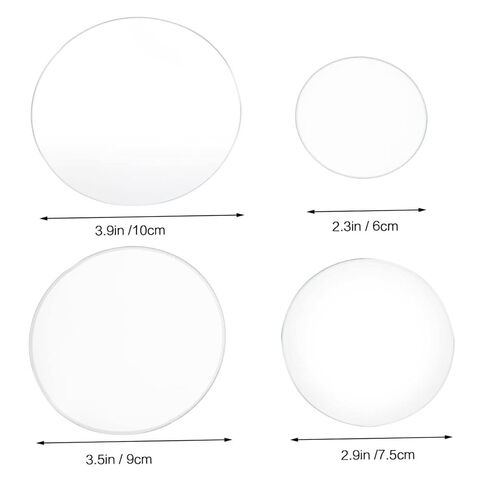 Zerodeko 4Pcs Watch Glass Thickened Laboratory Glassware for Experiment Observation and Liquid Holding in Kuwait