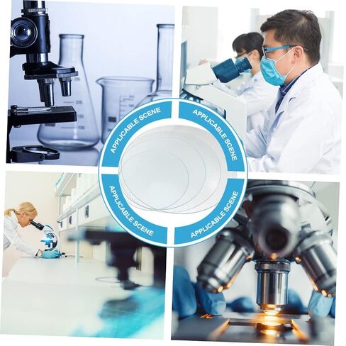 Zerodeko 4Pcs Watch Glass Thickened Laboratory Glassware for Experiment Observation and Liquid Holding in Kuwait