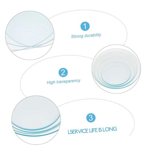 Zerodeko 4Pcs Watch Glass Thickened Laboratory Glassware for Experiment Observation and Liquid Holding in Kuwait