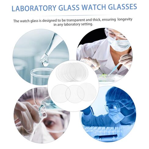 BESTOYARD 10pcs Laboratory Watch Glasses Thickened Cover for Chemical Experiments and Transparent Glassware for Teaching and Research Use in Kuwait