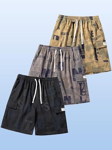 Men's Casual Shorts, One-Pack, Breathable, Machine Washable, Versatile for Sports & Outdoor, All-Season Wear in Kuwait