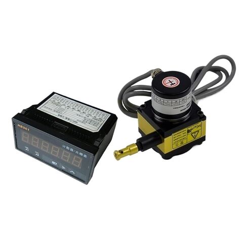 1PCS Length Measuring Counter Meter with 6 Digit Indicator Wheel Encoder Draw Wire Displacement Sensor(GHW38) in Saudi Arabia