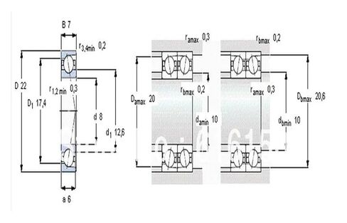 8 مللي متر المغزل الزاوي الاتصال الكرات 708C-2RS/P4 تحمل ABEC-7 708 مزدوجة مختومة الأختام المطاطية RS/RS1/2RS1 in Kuwait
