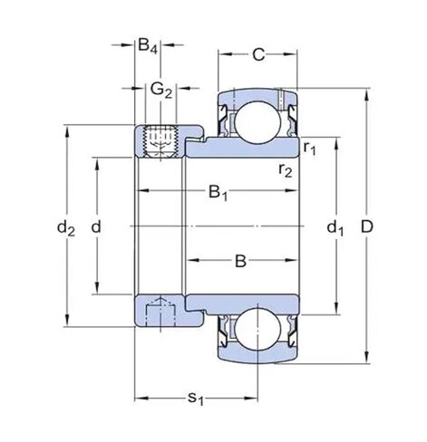 SA208 YET208 GRAE40 Chrome Steel Bearing Insert with Eccentric Locking Radial Ball in Kuwait