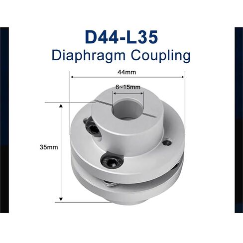 D44L35 LK3-C44 6/8/10 مللي متر سبائك الألومنيوم واحد الحجاب الحاجز اقتران موصل مرن المحركات 1 قطعة (6x8 مللي متر) in Saudi Arabia