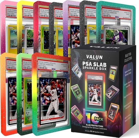 VALUN PSA Slab Bumper 10 PACK (MULTI-COLOR) - واقي حماية لوح PSA الصلب من مادة TPU للبطاقات المتدرجة - واقي ممتص الصدمات لوح PSA لألواح PSA - واقي لوح البطاقة لحماية بطاقة PSA in Kuwait