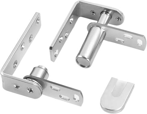 Stainless Steel Double-Direction Sliding Door Hinge Rebound Adjustable Waist Denim Bar Counter Free Movemen(Axis-Medium (Black)) in Kuwait