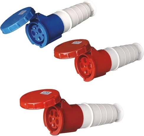 63A Industrial Plug and Socket 3P/4P/5Pin Electrical Connector IP67 Wall Mounted Male&Female(4P 63A Coupler) in Kuwait