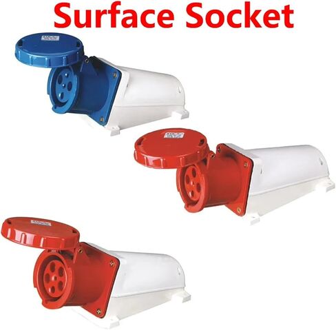 63A Industrial Plug and Socket 3P/4P/5Pin Electrical Connector IP67 Wall Mounted Male&Female(4P 63A Coupler) in Kuwait