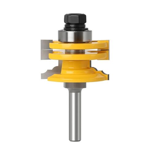 1 Pc 8mm 12mm 1/2in Shank Glass Door Rail & Stile Reversible Router Bit Wood Cutting Tool Woodworking Router bits(12mm Shank) in Kuwait