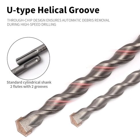 5 6 7 8 9 10 12 14 16 18 20 25 30 32mm 1Pcs Electric Hammer Drill Bit Tungsten Steel Alloy for Masonry Concrete Rock Stone bits(14x200mm) in Kuwait