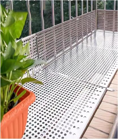 Stainless Steel Perforated Plate,304 Stainless Steel Perforated Sheet Metal, 10mm Hole Diameter, 5mm Hole Spacing, Balcony Security Mesh, Durable, Weather-Resistant, 50x100x15cm in Kuwait