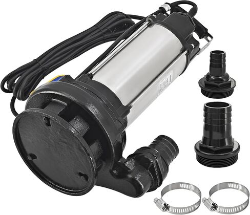 110V 2HP Sewage Grinder Pump, 4380GPH Submersible Sump Pump | w/Automatic Float Switch, 56FT Hose, 2'' NPT Discharge, Stainless Steel & Cast iron, for Basement Basin and Sewage Well in Kuwait