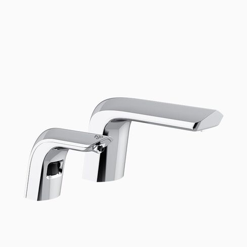Sloan ESD-411, Faucet & Soap Combo, Polished Chrome Finish, ADA Compliant, Back-Check Tee Mixer, Commercial Grade, Touch Free Operation, 3346165 in Kuwait