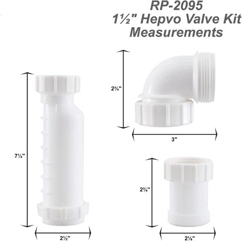 RP-2094 RV Waterless Trap Sanitary Waste Valve Kit 1.5" RV Camper Plumbing in Kuwait