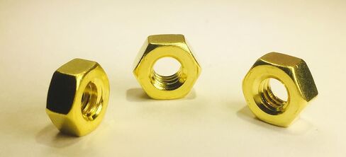 3/8-16 Solid Brass Hex Nut (25 Pack) by Serval Products in Kuwait