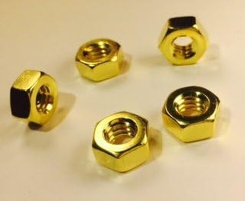 3/8-16 Solid Brass Hex Nut (25 Pack) by Serval Products in Kuwait