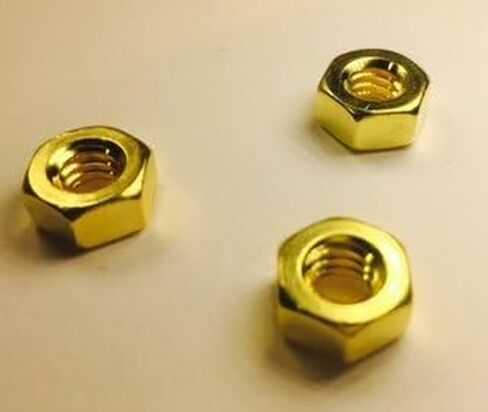 3/8-16 Solid Brass Hex Nut (25 Pack) by Serval Products in Kuwait