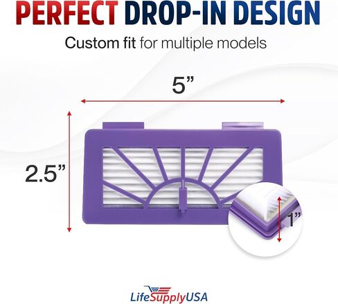 استبدال فلتر الهواء HEPA من LifeSupplyUSA متوافق مع المكانس الكهربائية الروبوتية Neato XV11 XV12 XV15 XV21 XV25 XV Signature Pro للحيوانات الأليفة والحساسية 945-0048 (12 حزمة) in Kuwait